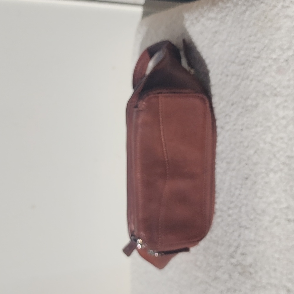 New Osgoode Marley Red Pebbled Leather Belt Fanny Pack Small Multiple Pockets